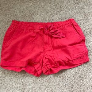 Old Navy Coral Linen Blend Shorts